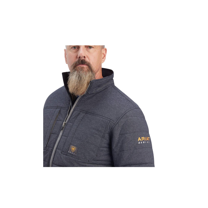 Load image into Gallery viewer, Ariat Rebar Valiant Stretch Canvas WP Insulated Jacket Close Up Front View
