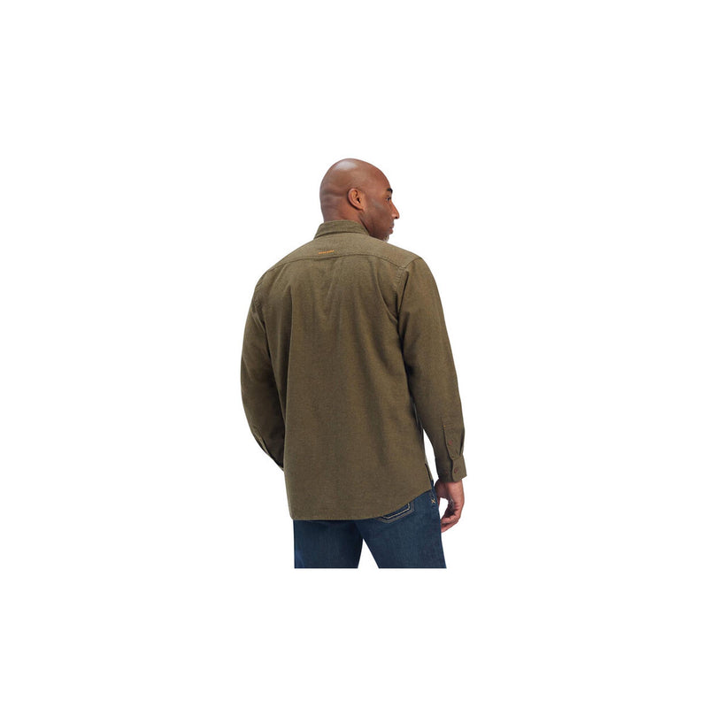 Load image into Gallery viewer, Ariat Rebar Flannel Durestretch Work Shirt LS Back View
