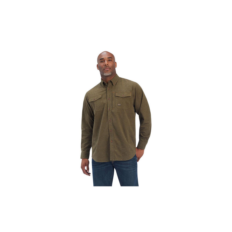 Load image into Gallery viewer, Ariat Rebar Flannel Durestretch Work Shirt LS Front View
