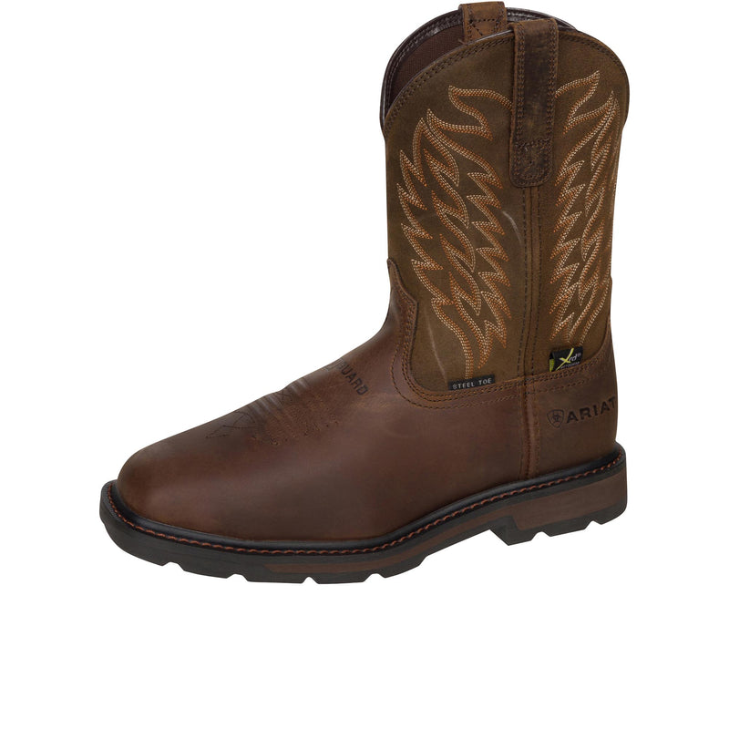 Load image into Gallery viewer, Ariat Groundbreaker Wide Square Toe Steel Toe Left Angle View
