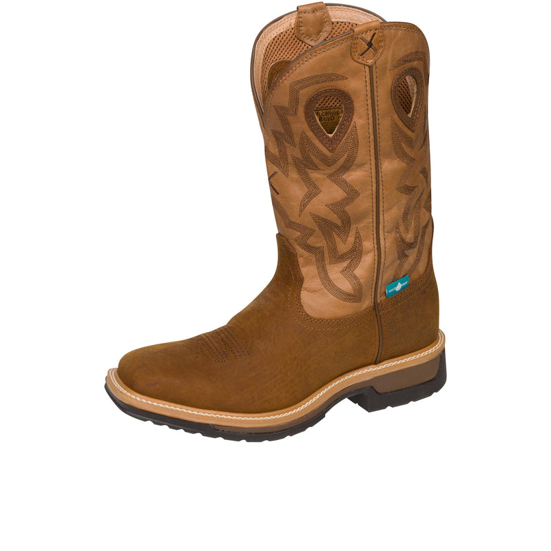 Load image into Gallery viewer, Twisted X 12 Inch Western Work Boot Soft Toe Left Angle View
