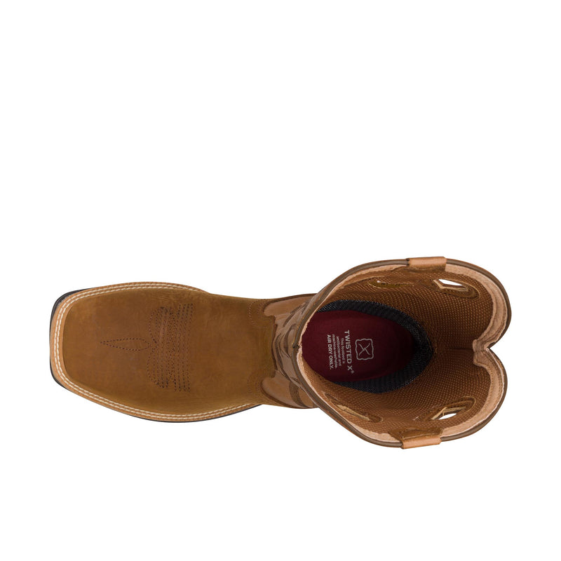 Load image into Gallery viewer, Twisted X 12 Inch Western Work Boot Soft Toe Top View
