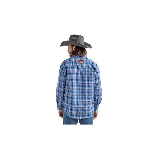 Wrangler Western LS Logo Shirt Back View