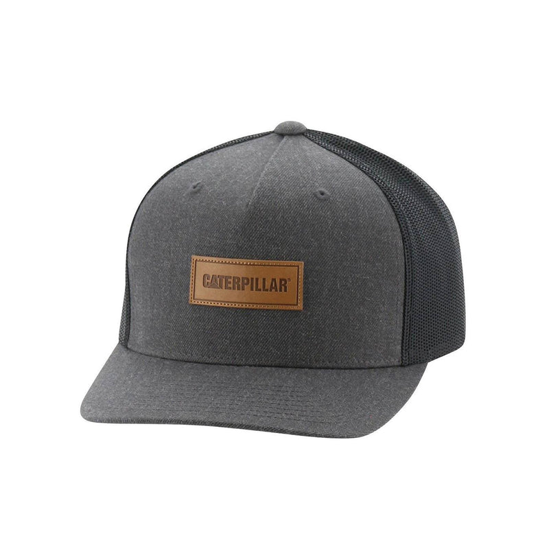 Load image into Gallery viewer, Caterpillar Cat Patch Flat Bill Cap Flexfit Front View
