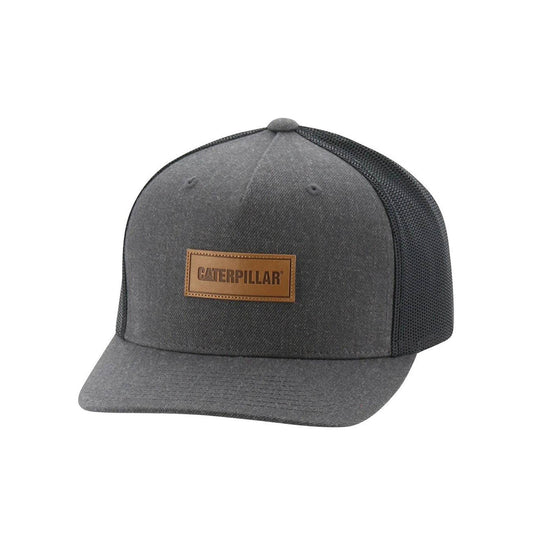 Caterpillar Cat Patch Flat Bill Cap Flexfit Front View