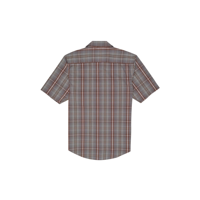 Load image into Gallery viewer, Wolverine Fuse Stretch Short Sleeve Plaid Shirt Back View
