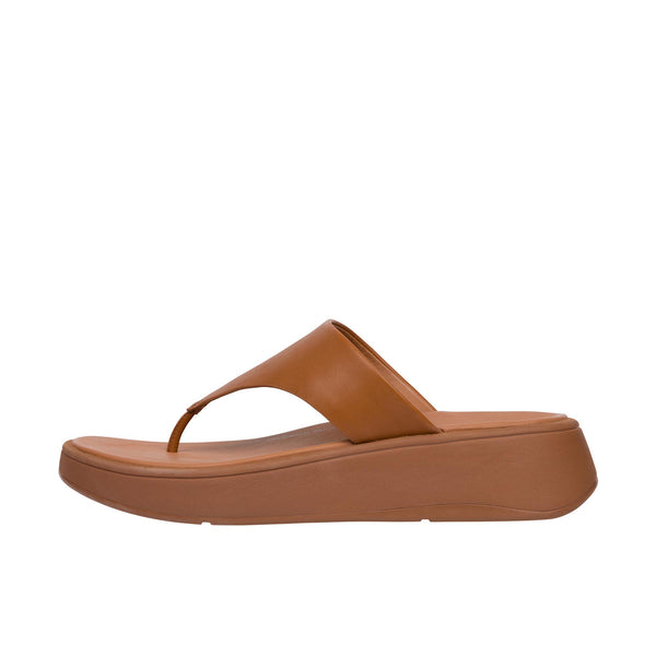 FitFlop Womens F-Mode Leather Toe Post Sandals Light Tan