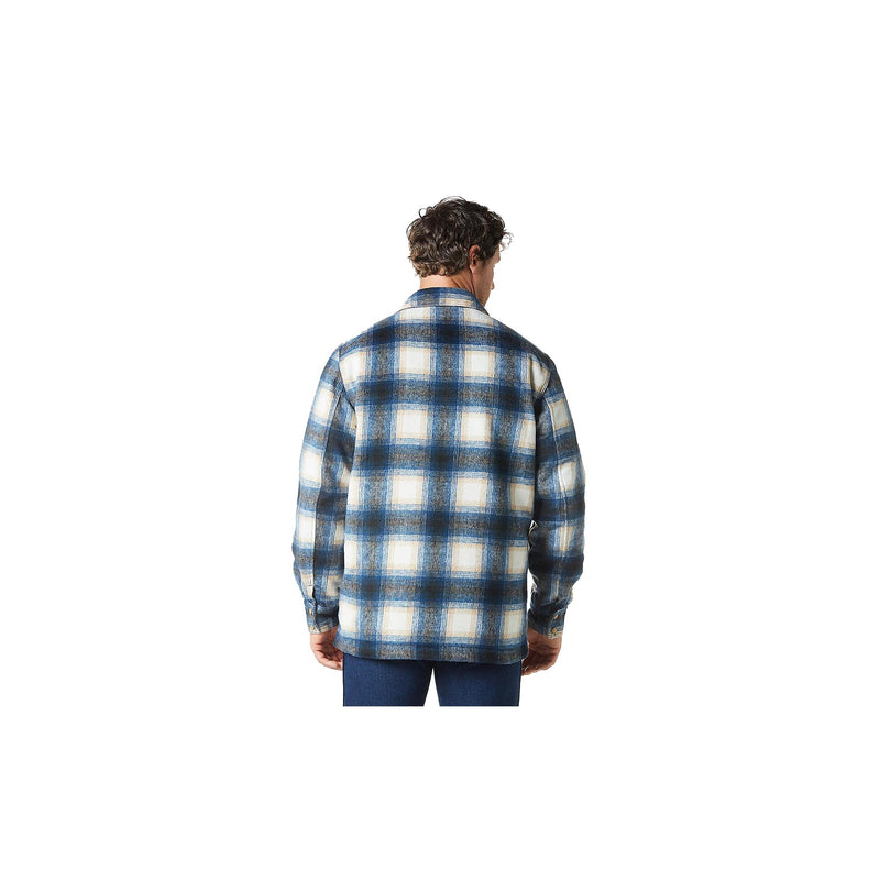 Load image into Gallery viewer, Wrangler Flannel Shirt Jacket Quilted Lined Back View
