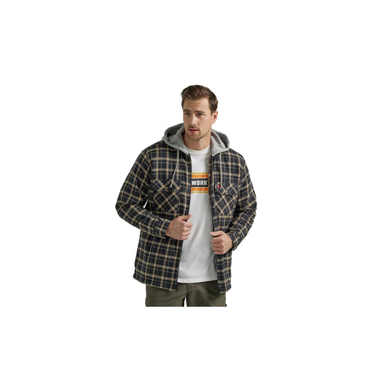 Wrangler Flannel Hooded Jacket Front View