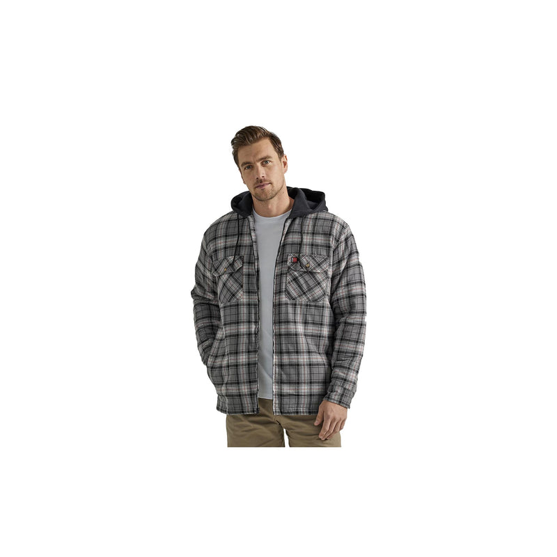 Load image into Gallery viewer, Wrangler Flannel Hooded Jacket Front View
