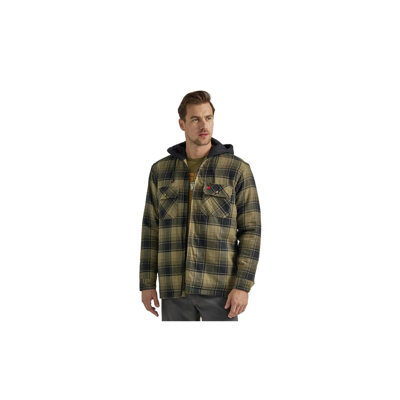 Load image into Gallery viewer, Wrangler Flannel Hooded Jacket Front View
