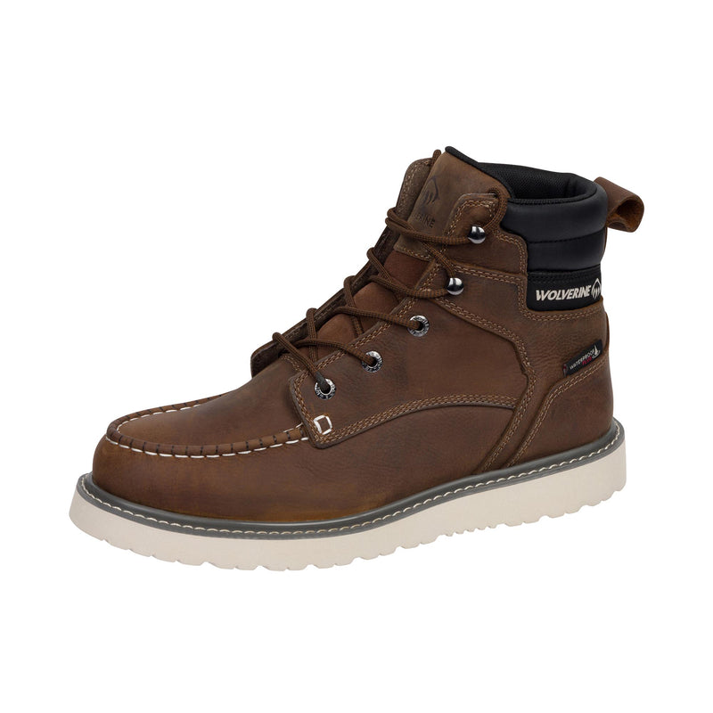 Load image into Gallery viewer, Wolverine Trade Wedge 6 Inch Moc Toe Soft Toe Left Angle View
