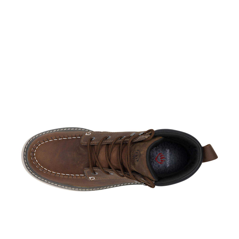 Load image into Gallery viewer, Wolverine Trade Wedge 6 Inch Moc Toe Soft Toe Top View
