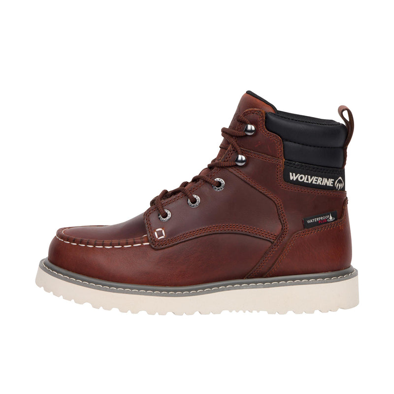 Load image into Gallery viewer, Wolverine Trade Wedge 6 Inch Moc Toe Soft Toe Left Profile

