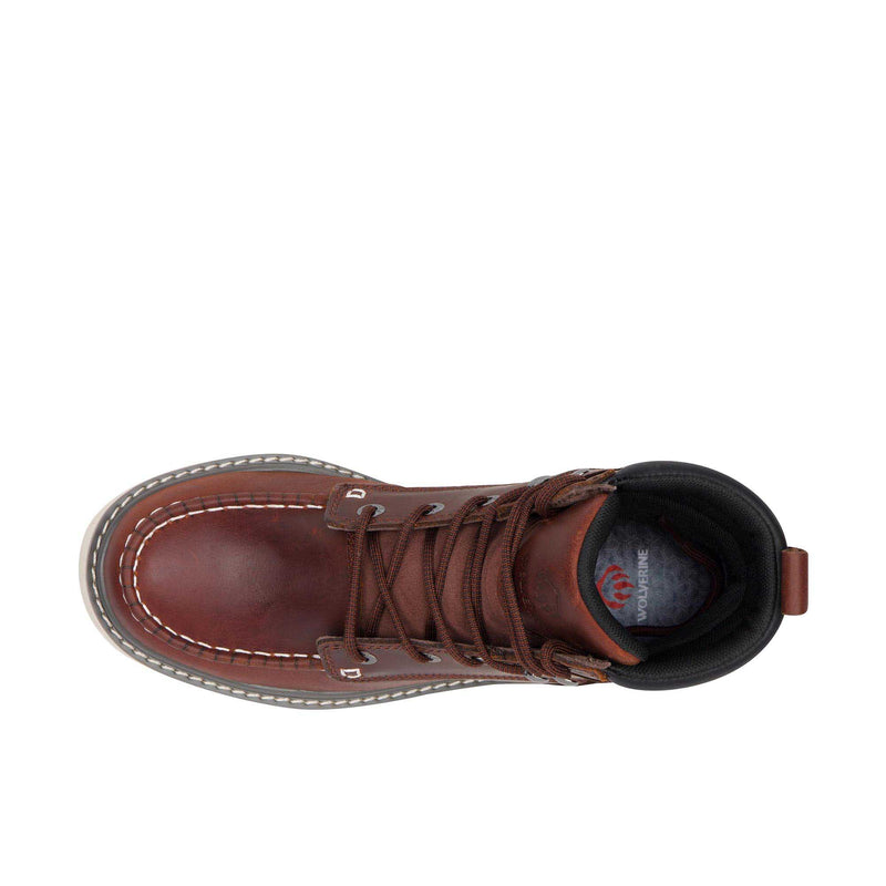 Load image into Gallery viewer, Wolverine Trade Wedge 6 Inch Moc Toe Soft Toe Top View
