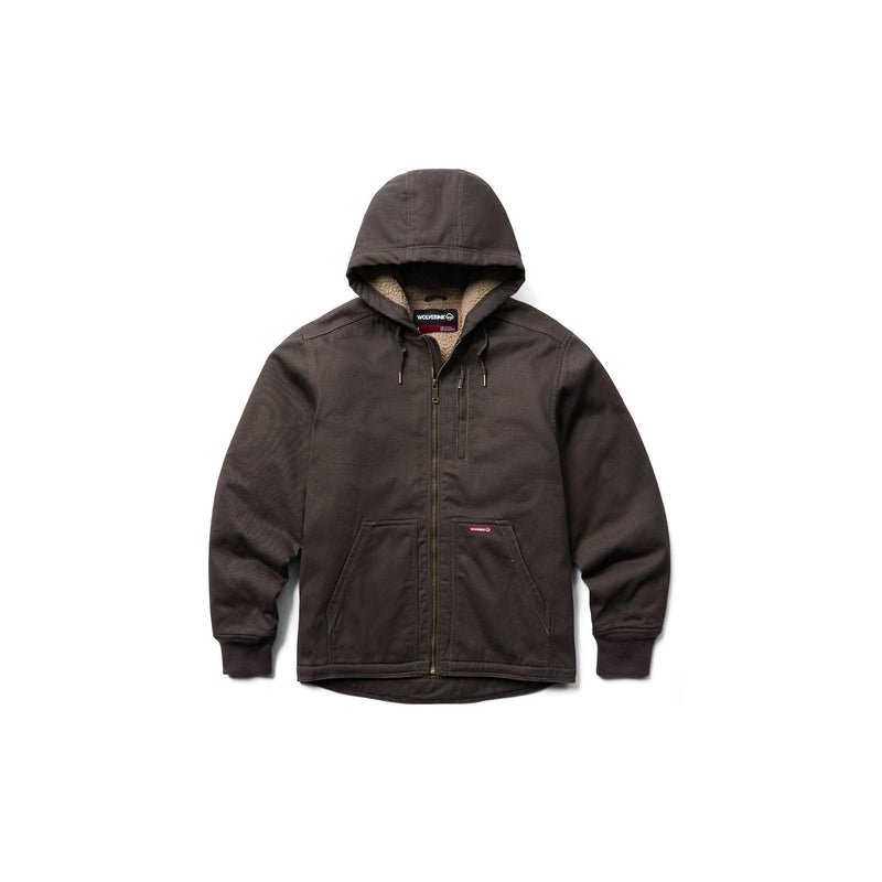 Load image into Gallery viewer, Wolverine Upland Sherpa Lined Hooded Jacket Front View
