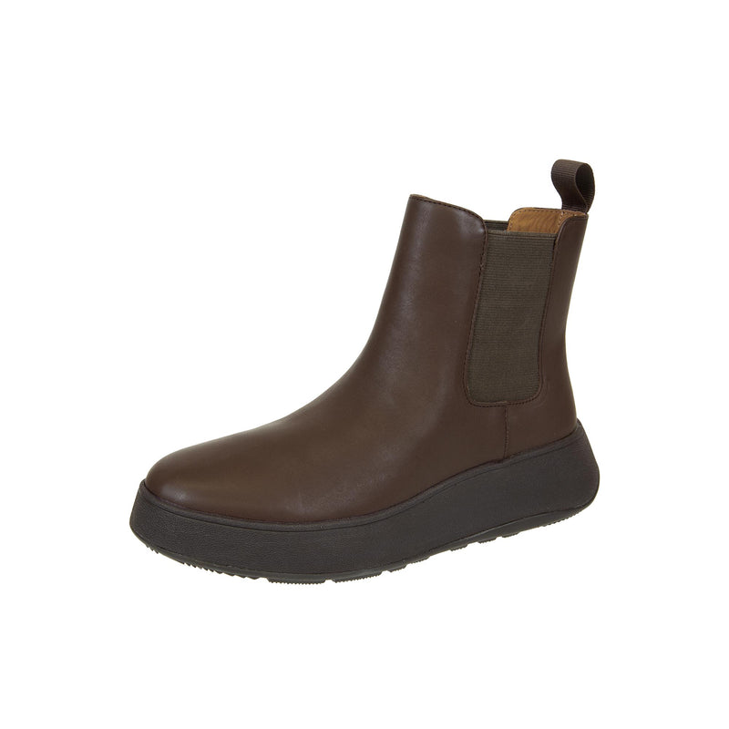Load image into Gallery viewer, FitFlop F Mode Leather Flatform Chelsea Boot Left Angle View
