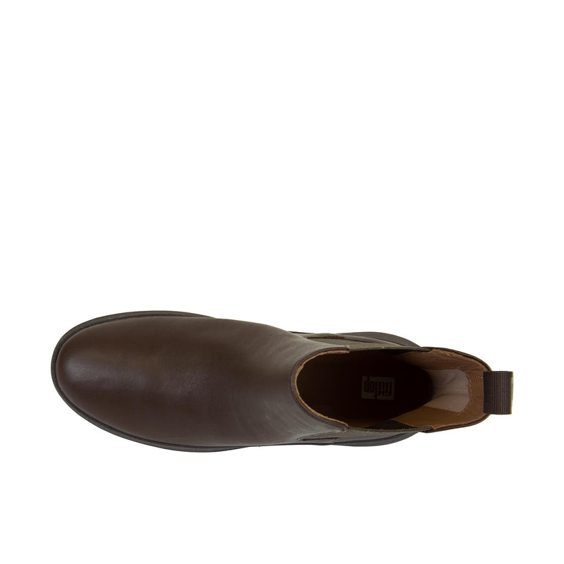 Load image into Gallery viewer, FitFlop F Mode Leather Flatform Chelsea Boot Top View
