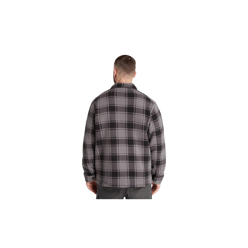 Load image into Gallery viewer, Timberland Pro Gritman Check Heavy Weight Fleece Shirt Back View

