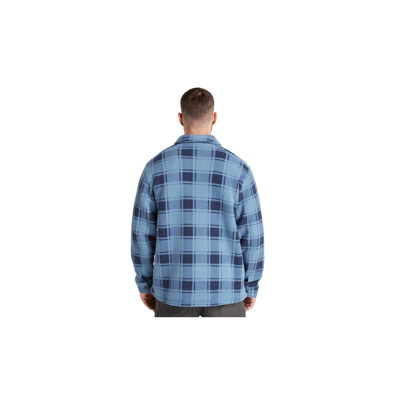 Load image into Gallery viewer, Timberland Pro Gritman Check Heavy Weight Fleece Shirt Back View
