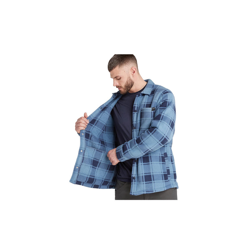 Load image into Gallery viewer, Timberland Pro Gritman Check Heavy Weight Fleece Shirt Close Up Open Shirt
