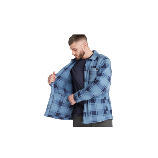 Timberland Pro Gritman Check Heavy Weight Fleece Shirt Close Up Open Shirt