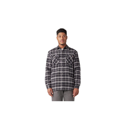 Dickies Sherpa Lined Flannel Shirt Jacket Front View