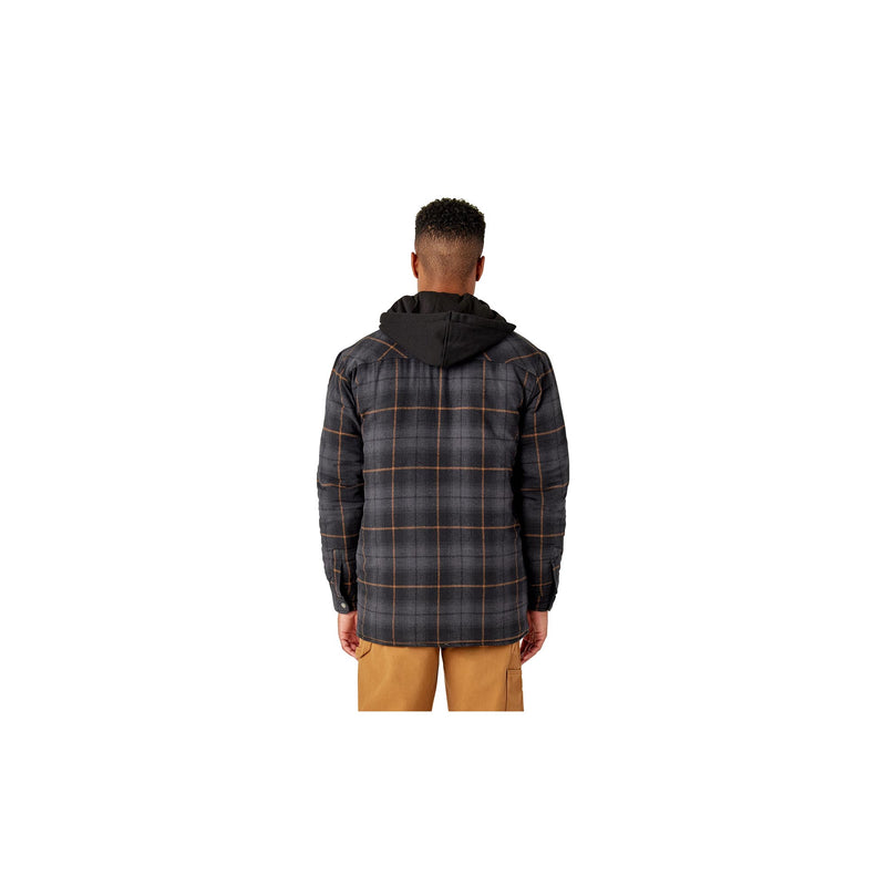 Load image into Gallery viewer, Dickies Fleece Hooded Flannel Shirt Jacket Back View
