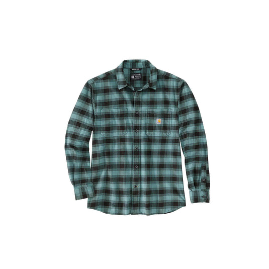 Carhartt Rugged Flex Relaxed Fit Midweight Flannel Long Sleeve Shirt Front View