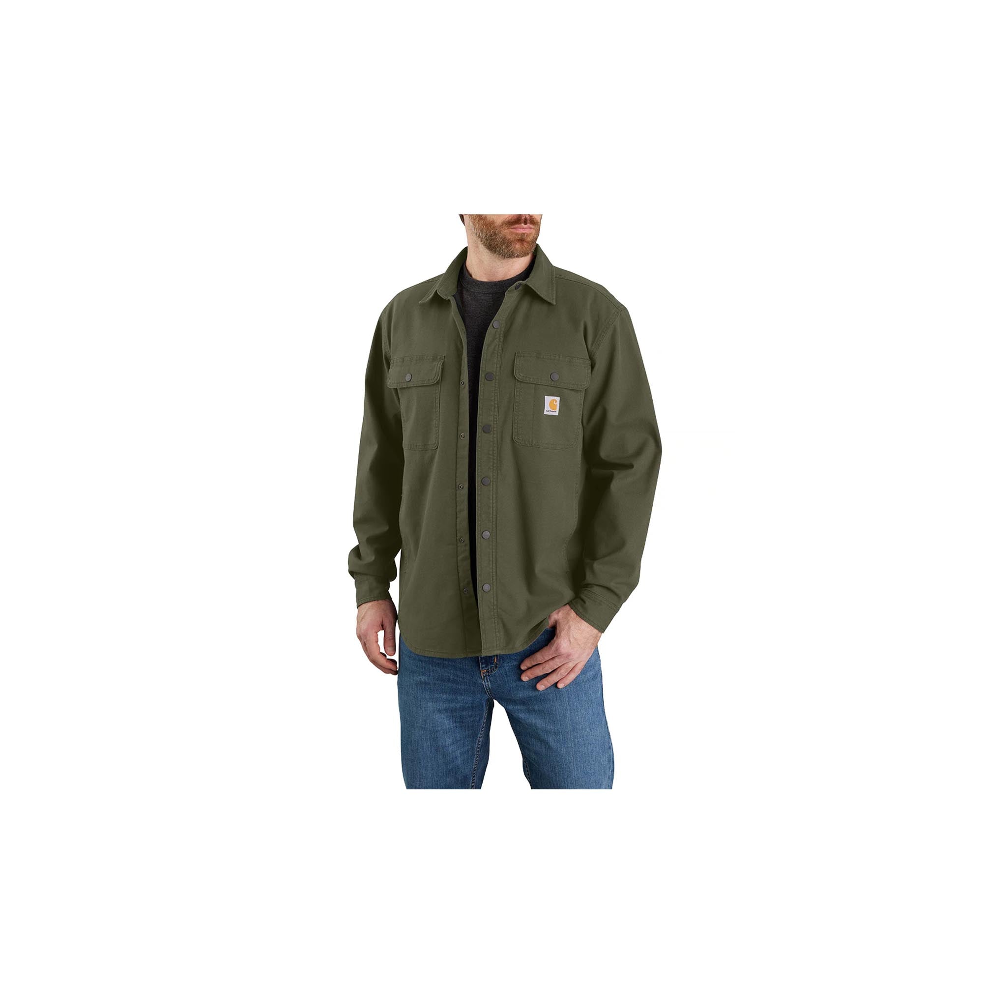 Carhartt fleece deals lined shirt