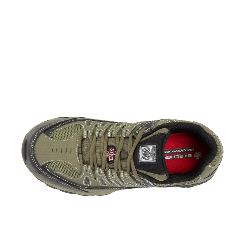 Load image into Gallery viewer, Skechers Cankton Steel Toe Top View
