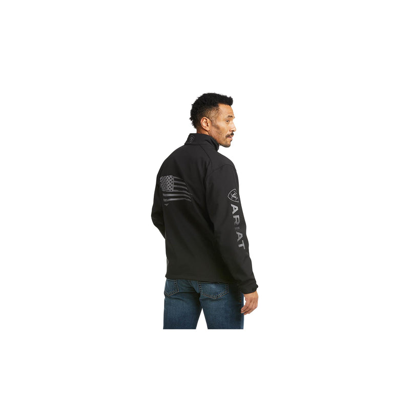 Load image into Gallery viewer, Ariat Logo 2.0 Patriot Softshell Water Resistant Jacket Back View
