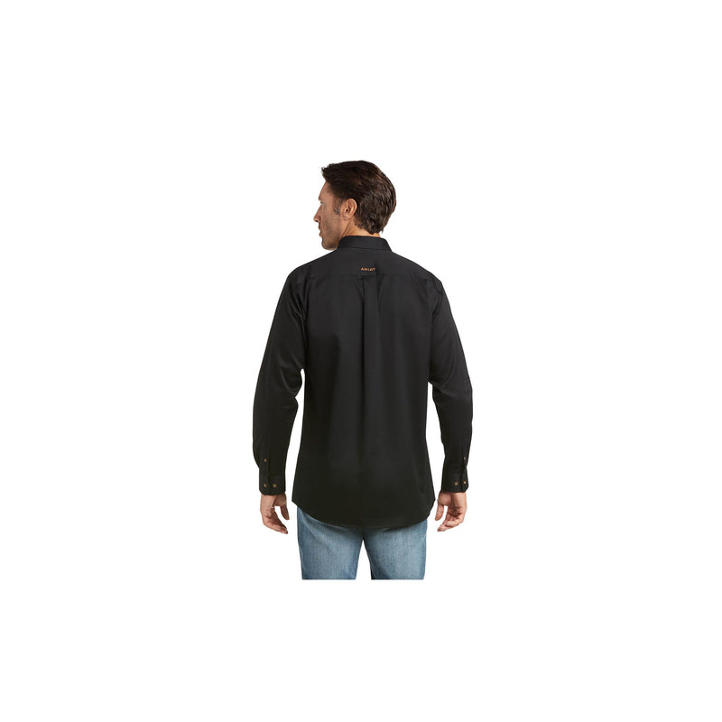 Load image into Gallery viewer, Ariat Casual Series Fitted Solid Twill Shirt Long Sleeve Back View
