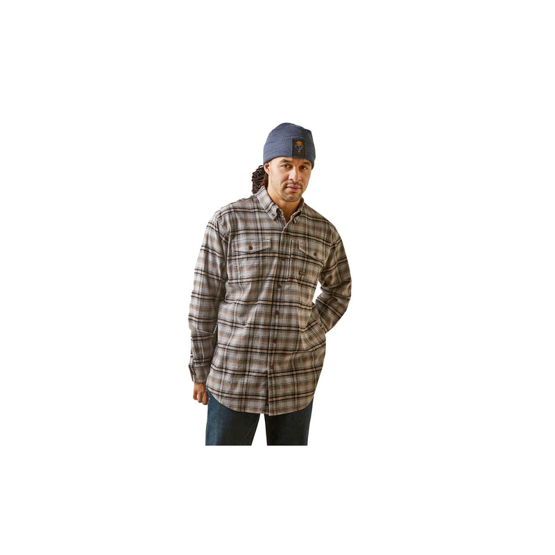 Load image into Gallery viewer, Ariat Rebar Flannel Durastrech Work Shirt Long Sleeve Front View
