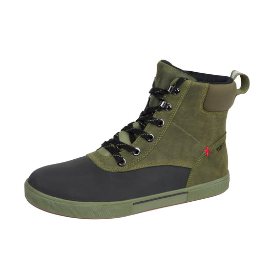 Xtratuf Ankle Deck Boot Leather Lace Left Angle View