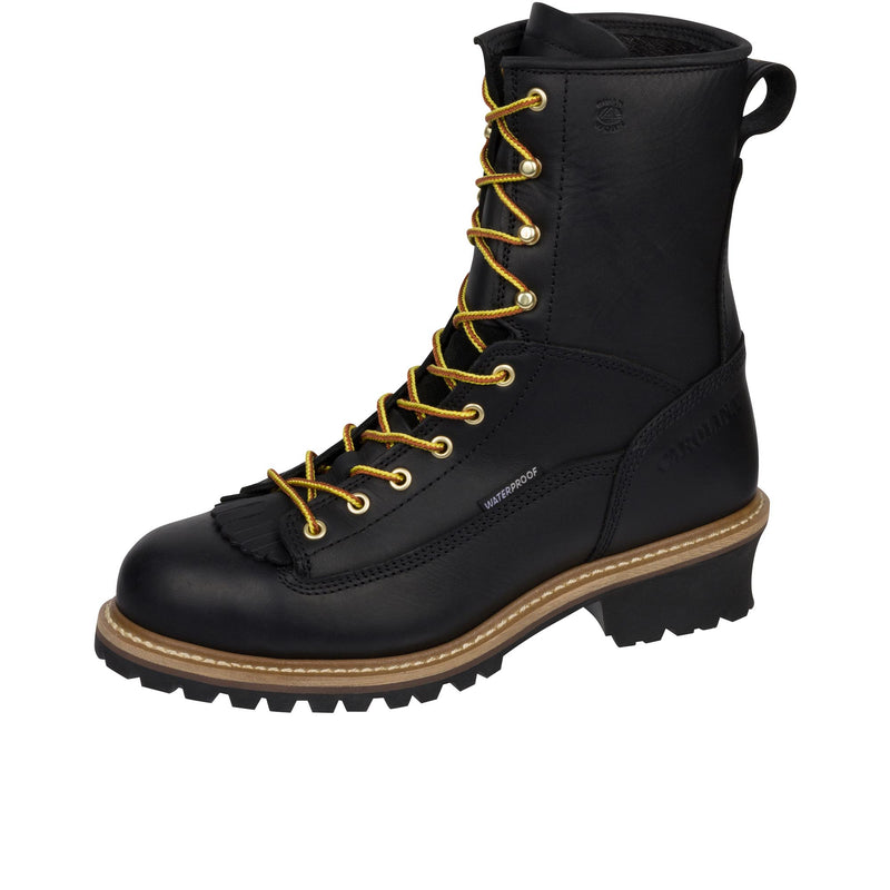 Load image into Gallery viewer, Carolina Spruce 8 Inch Logger Steel Toe Left Angle View
