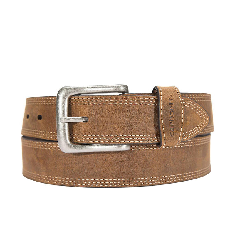 Load image into Gallery viewer, Carhartt Leather Triple Stitch Belt Front View
