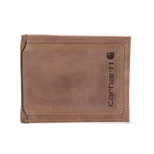 Carhartt Leather Triple Stitched Passcase Front View