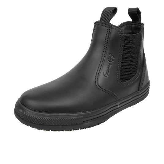 Genuine Grip Pull On Work Boots Soft Toe Left Angle View