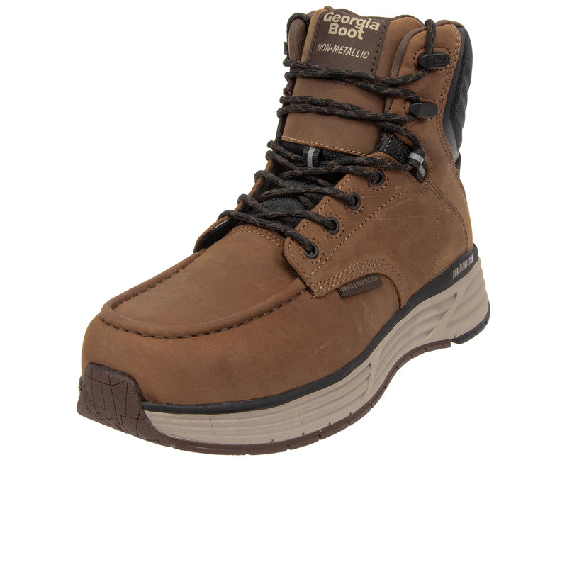Load image into Gallery viewer, Georgia Boot DuraBlend Sport 6 Inches Moc Toe Composite Toe Left Angle View
