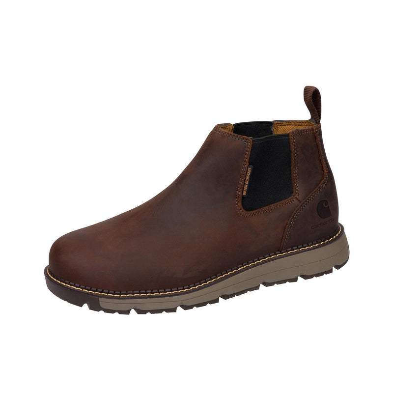 Load image into Gallery viewer, Carhartt Millbrook Water Resistant Romeo Wdge Boot Steel Toe Left Angle View
