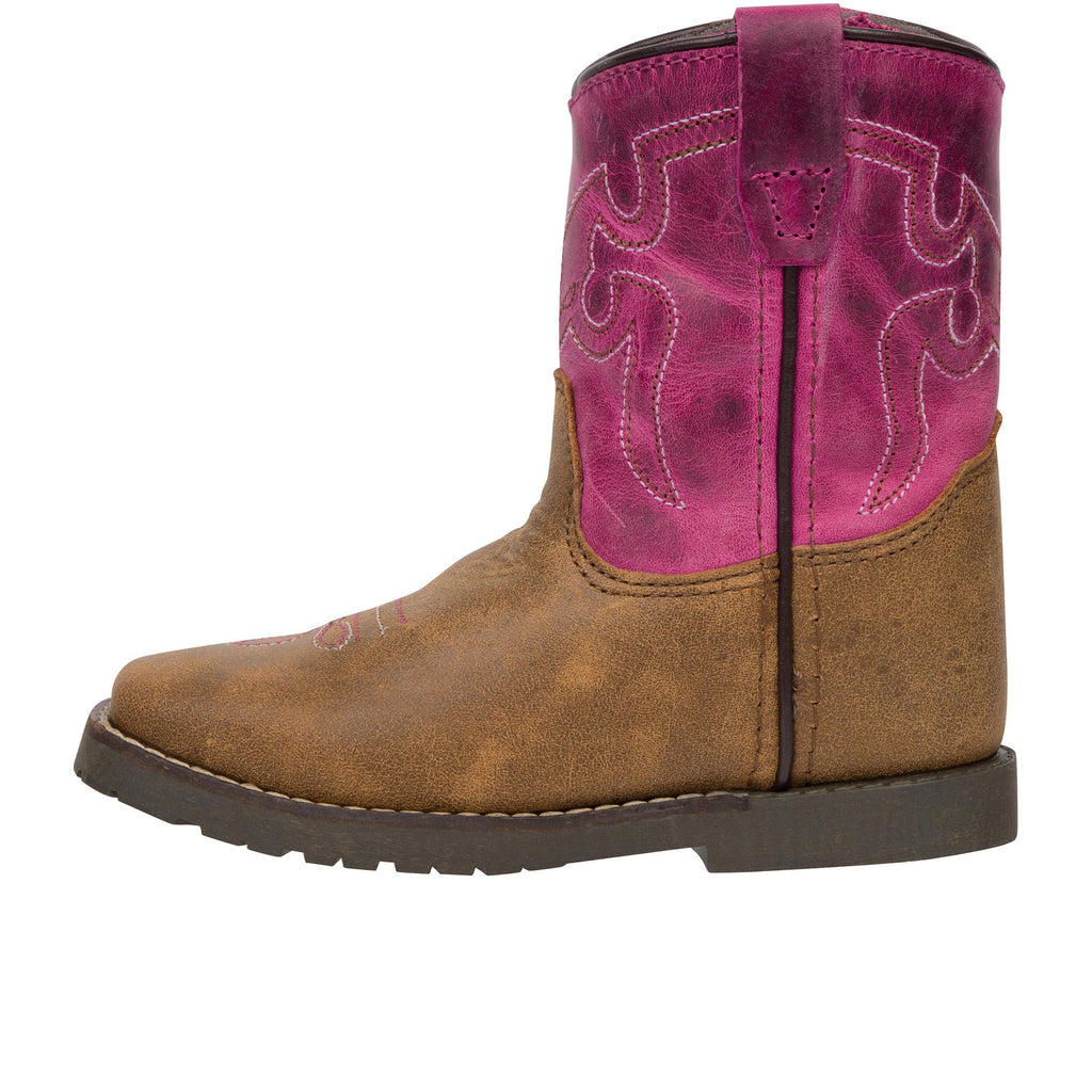 Smoky Mountain Boots Toddlers Autry Brown Pink Distress