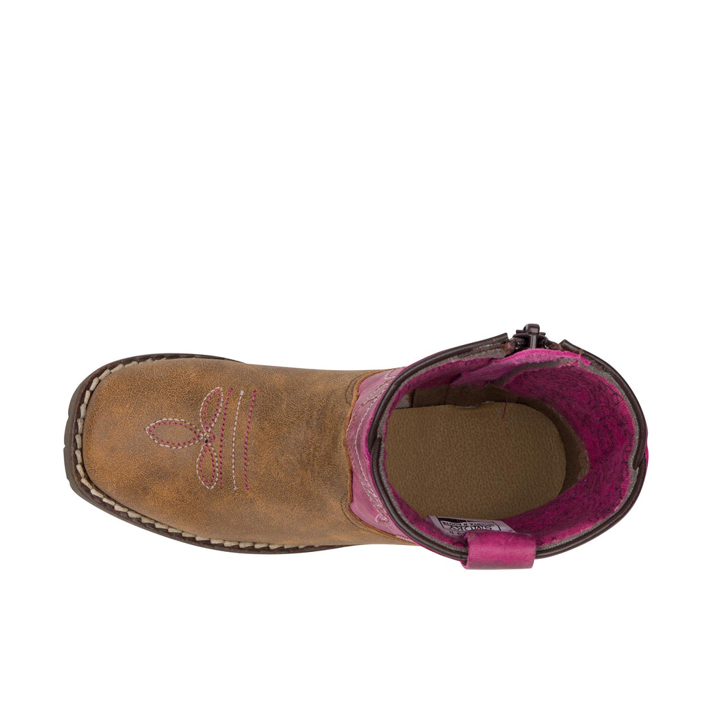 Smoky Mountain Boots Toddlers Autry Brown Pink Distress