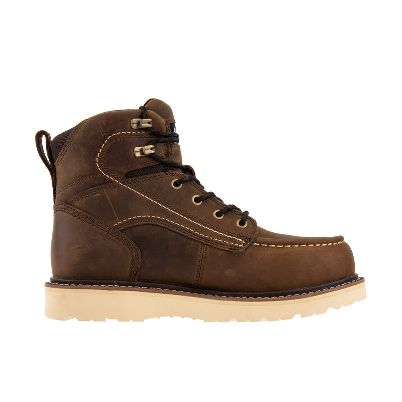 Load image into Gallery viewer, Ariat Rebar Wedge Moc Toe 6 Inch H2O Composite Toe Distressed Brown
