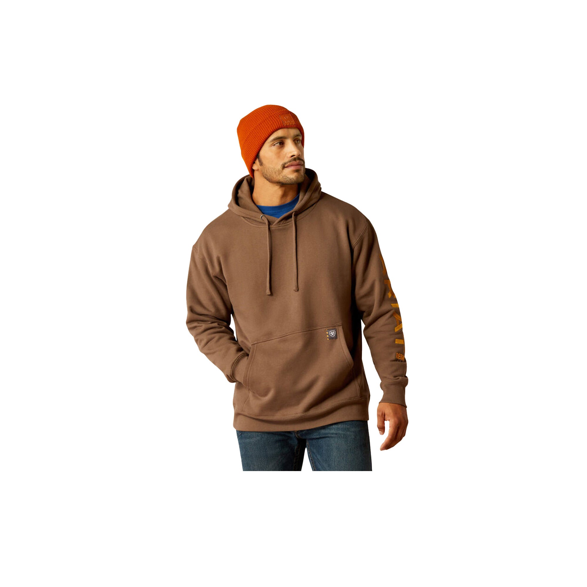 Ariat Rebar Graphic Hoodie Chocolate Chip Golden Brown