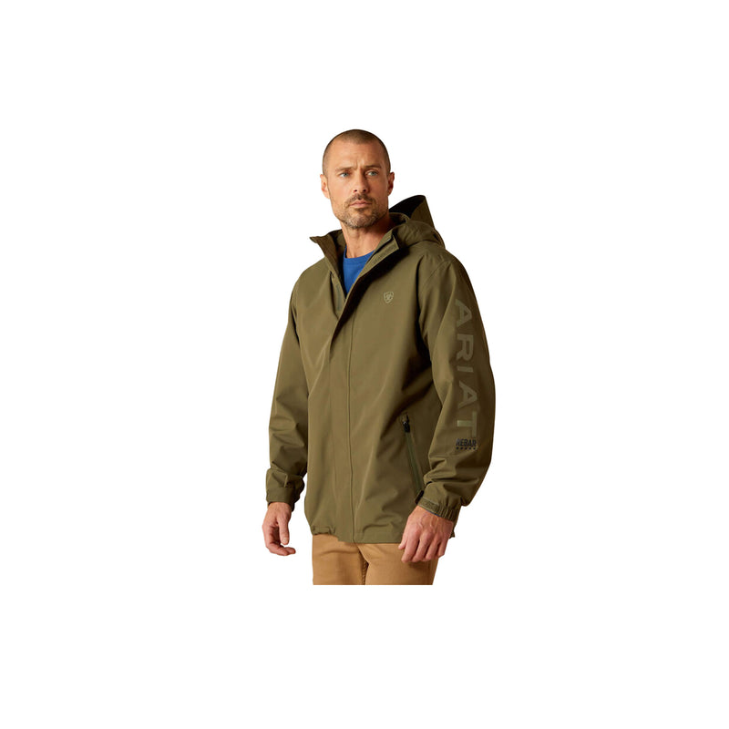 Load image into Gallery viewer, Ariat Rebar Stormshell Logo Waterproof Jacket Front View
