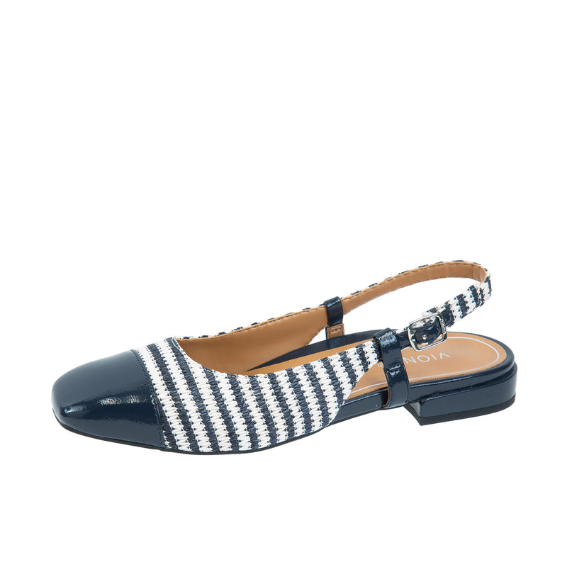 Load image into Gallery viewer, Vionic Womens Petaluma Slingback Flat Navy
