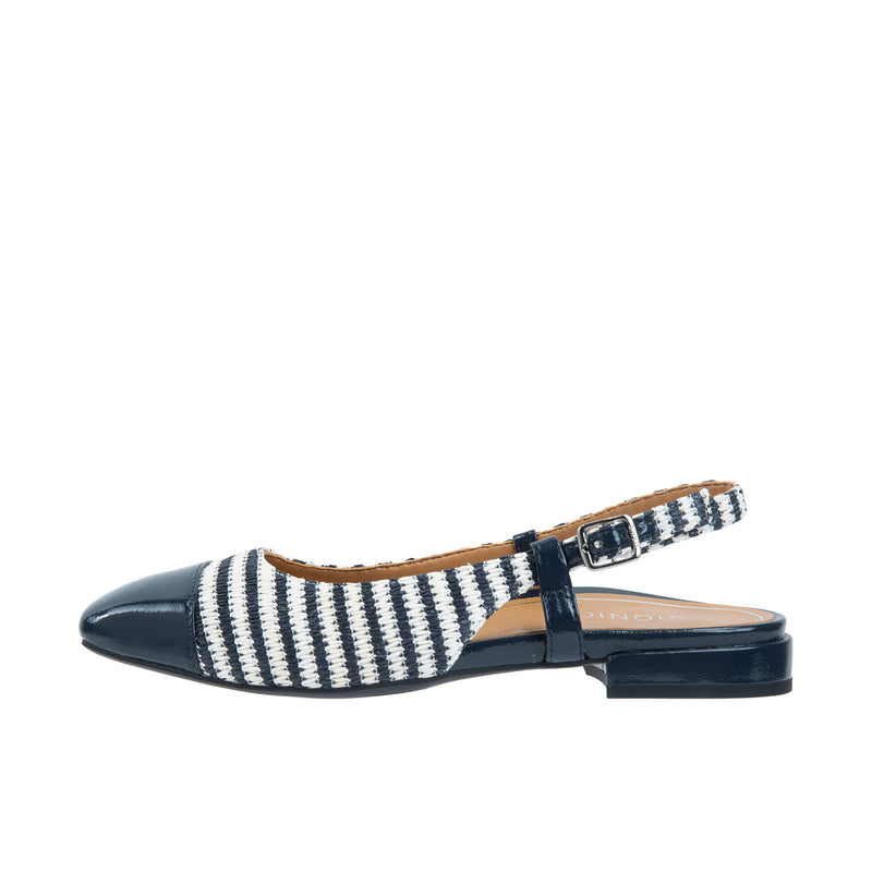 Load image into Gallery viewer, Vionic Womens Petaluma Slingback Flat Navy
