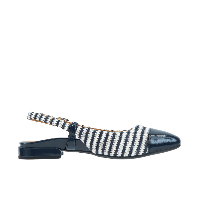 Load image into Gallery viewer, Vionic Womens Petaluma Slingback Flat Navy
