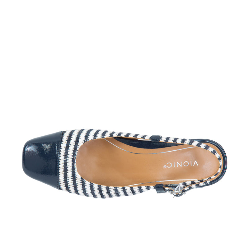 Load image into Gallery viewer, Vionic Womens Petaluma Slingback Flat Navy
